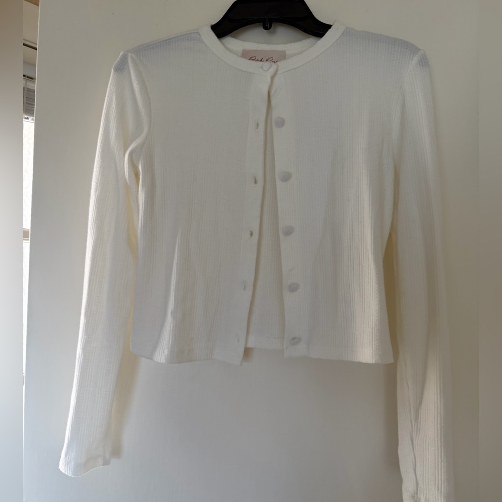 Pink Rose Cream Button-Down Shirt